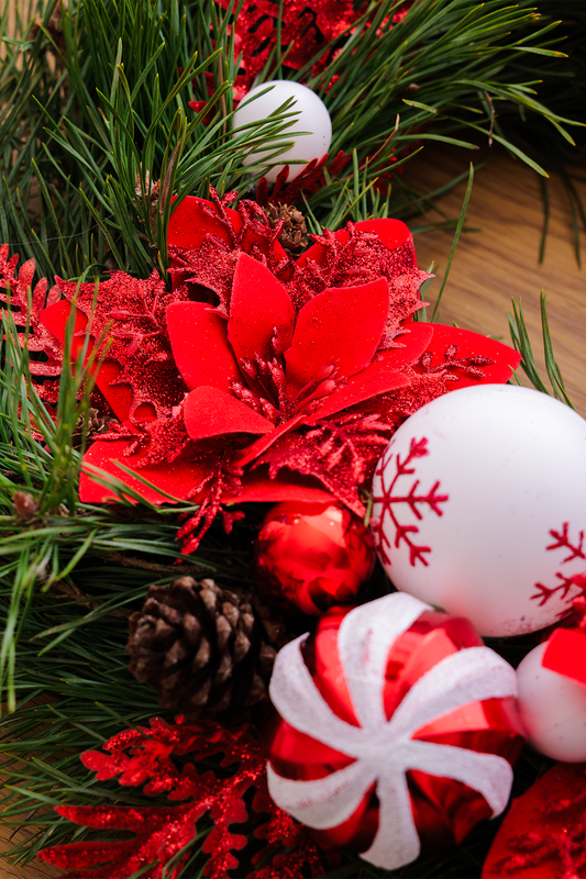 Natūralių pušų šakų vainikas “Noella”